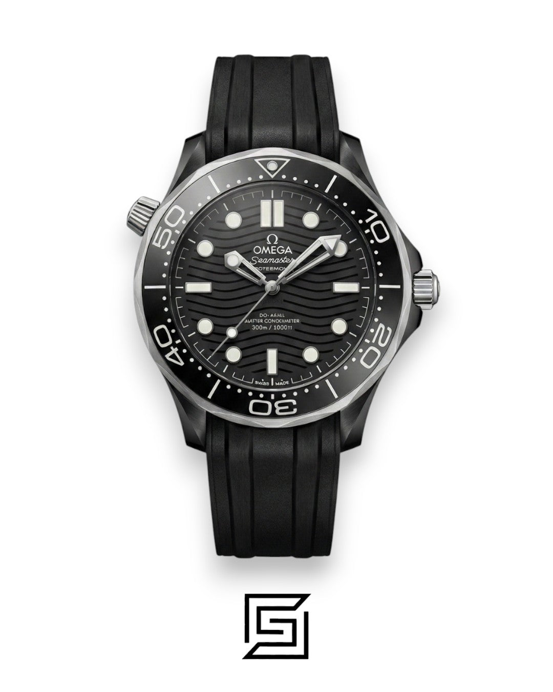Omega Seamaster Diver Black Ceramic Style – Rubber Strap – Automatic (42mm)