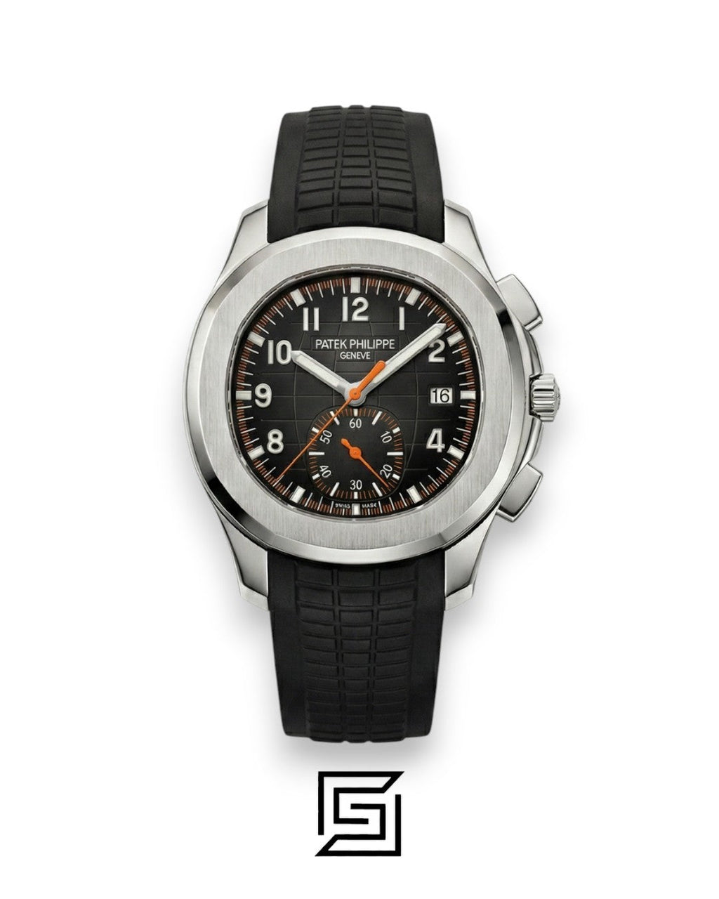 Patek Philippe Aquanaut Chronograph – Black Dial × Black Rubber Strap – Japanese Automatic