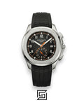 Patek Philippe Aquanaut Chronograph – Black Dial × Black Rubber Strap – Japanese Automatic