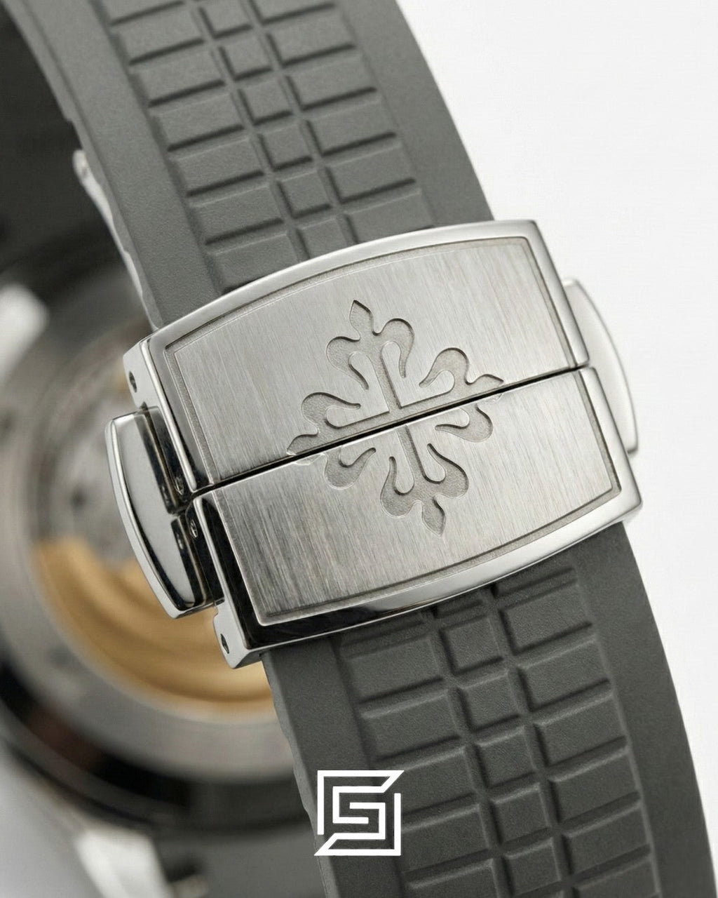Patek Philippe Aquanaut Chronograph – Black Dial × Grey Rubber Strap – Japanese Automatic