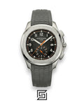 Patek Philippe Aquanaut Chronograph – Black Dial × Grey Rubber Strap – Japanese Automatic