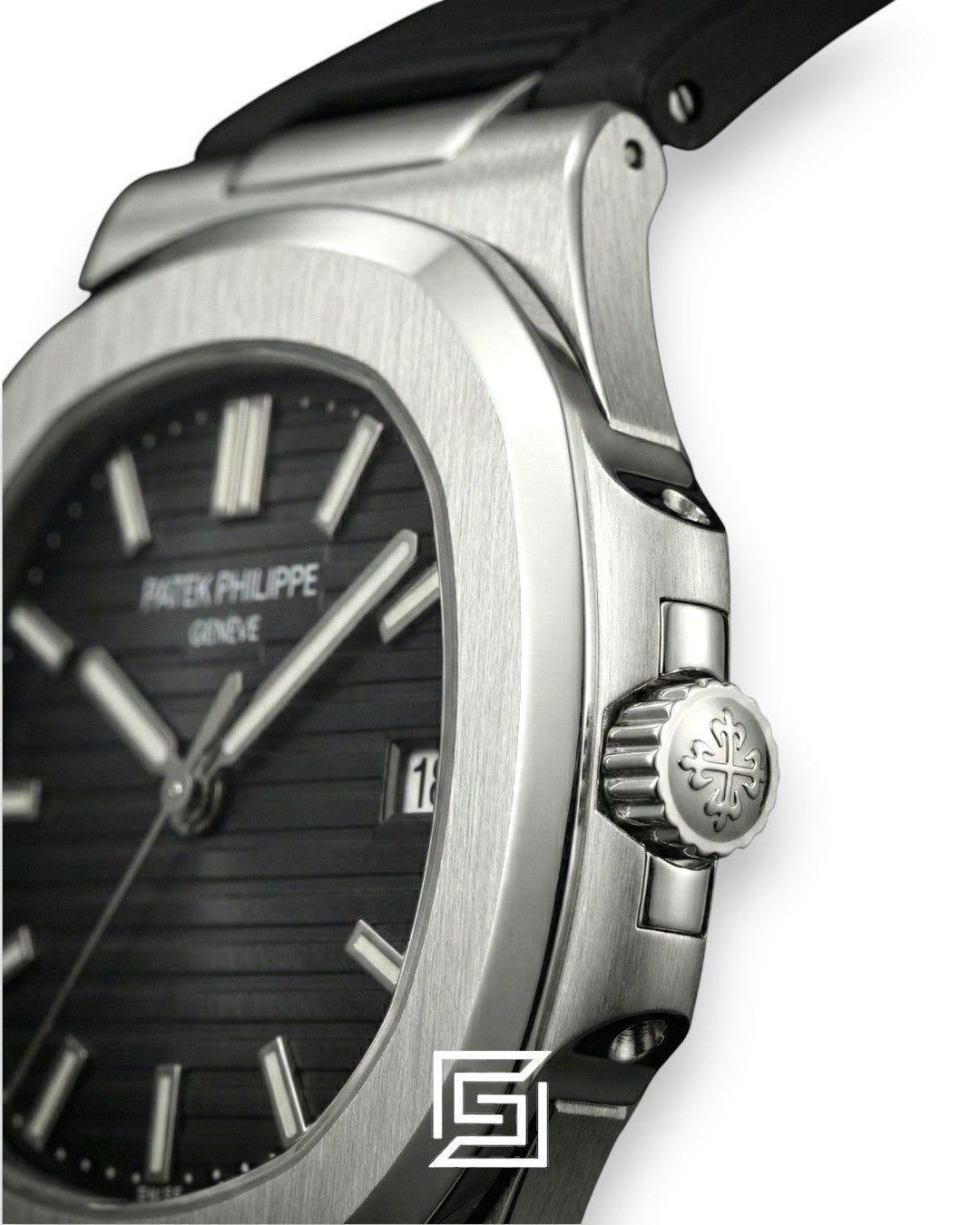 Patek Philippe Nautilus – Black Dial – Black Rubber Strap – Japanese Automatic