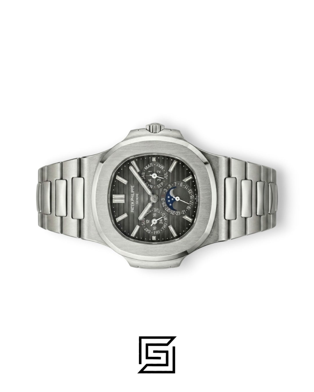 Patek Philippe Nautilus Perpetual Calendar – Grey Dial – Japanese Automatic Chronograph – Stainless Steel Bracelet