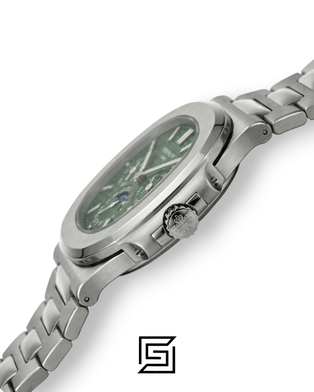 Patek Philippe Nautilus Perpetual Calendar – Green Dial – Japanese Automatic Chronograph – Stainless Steel Bracelet
