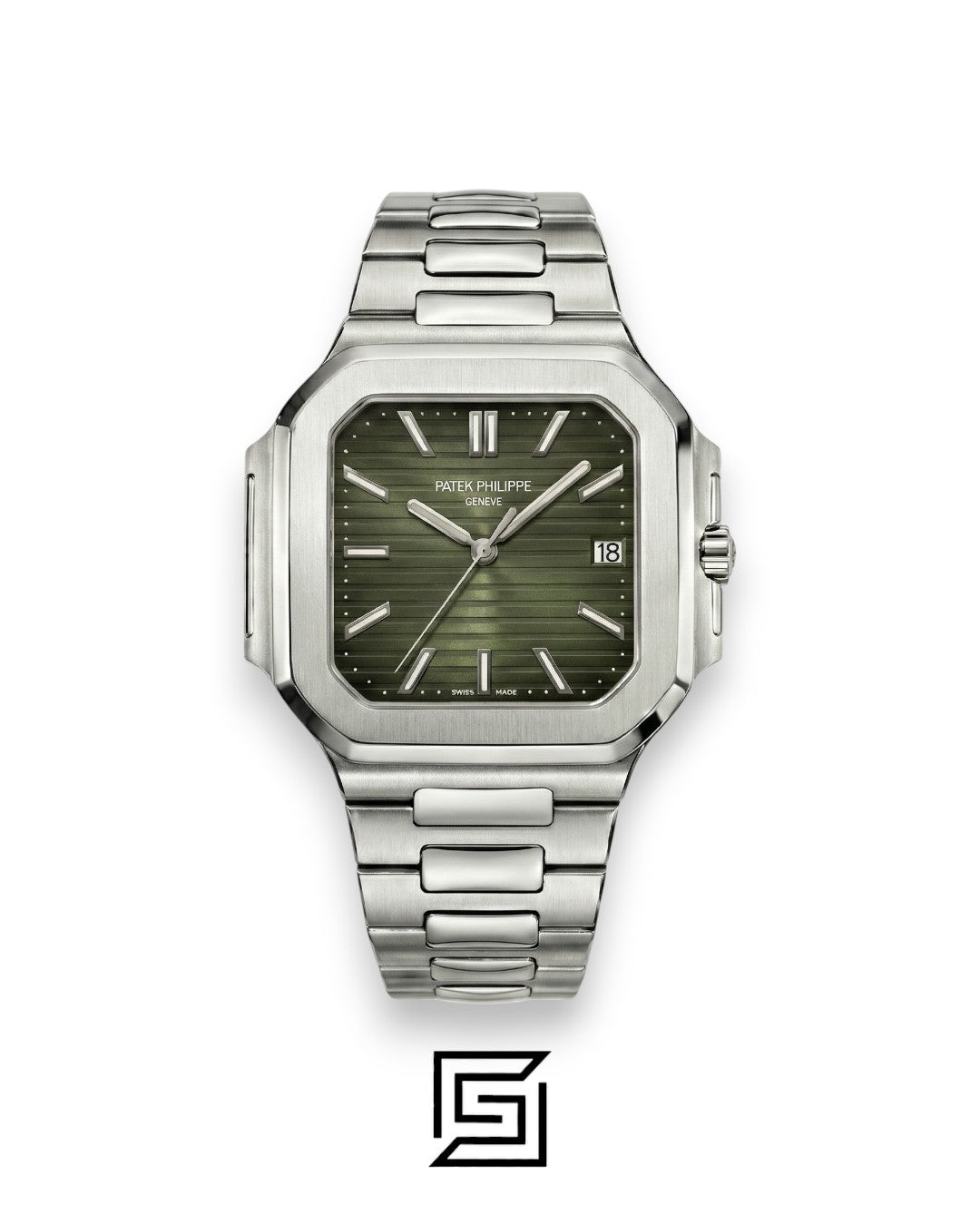 Patek Philippe Cubitus – Japanese Automatic – Green Dial – Stainless Steel Bracelet