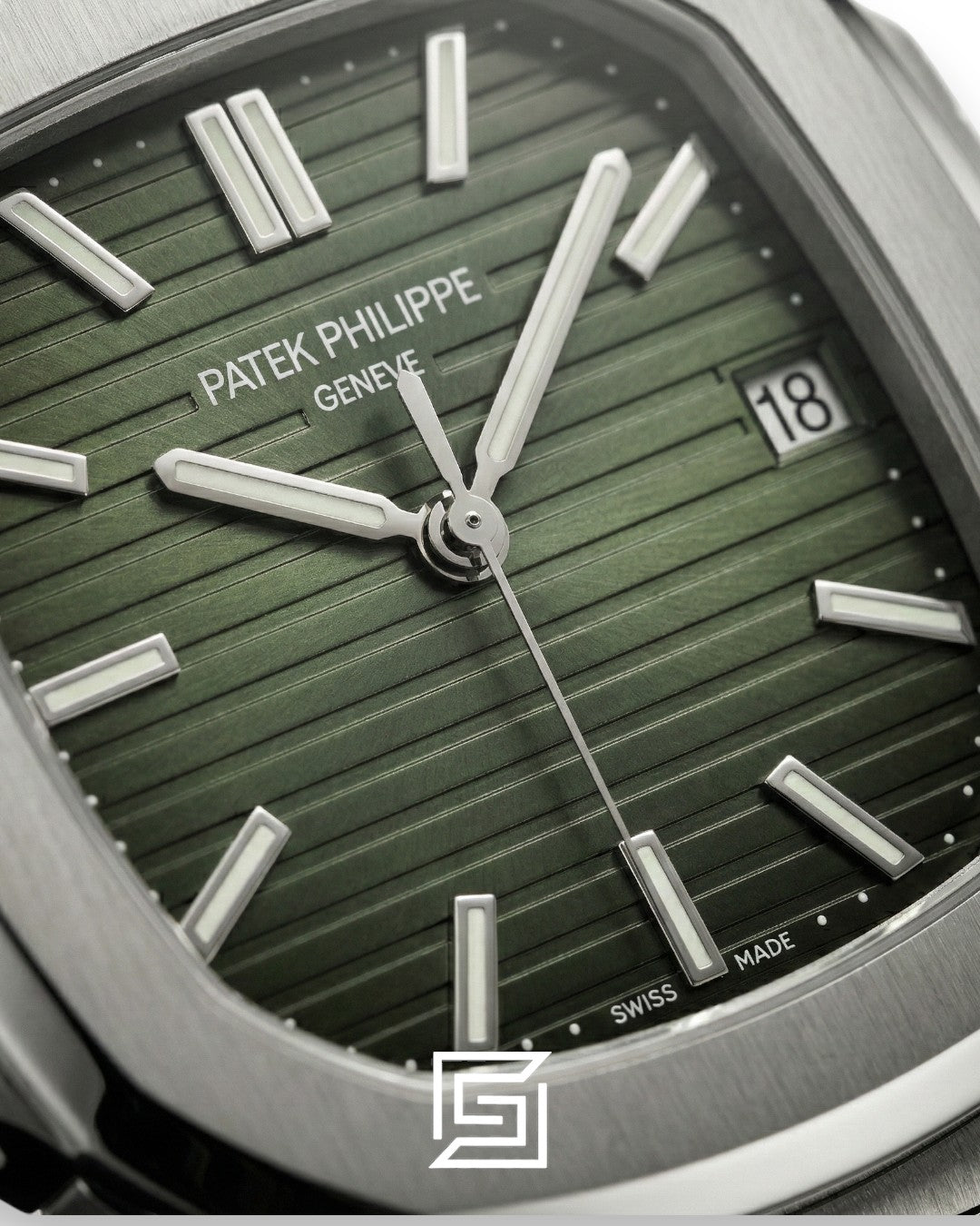 Patek Philippe Cubitus – Japanese Automatic – Green Dial – Stainless Steel Bracelet