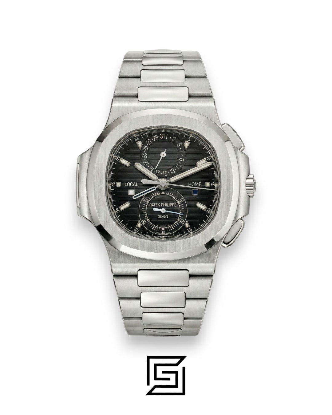 Patek Philippe Nautilus Travel Time – Black Dial – Japanese Automatic Chronograph – Stainless Steel Bracelet