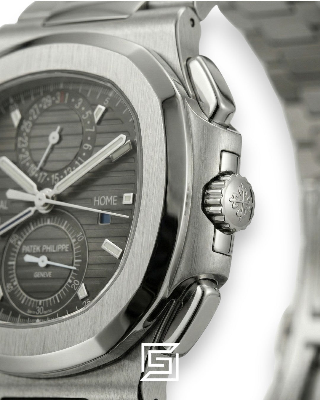 Patek Philippe Nautilus Travel Time – Grey Dial – Japanese Automatic Chronograph – Stainless Steel Bracelet