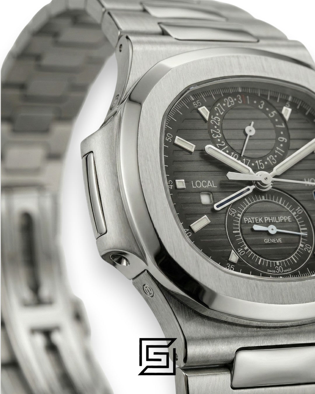 Patek Philippe Nautilus Travel Time – Grey Dial – Japanese Automatic Chronograph – Stainless Steel Bracelet