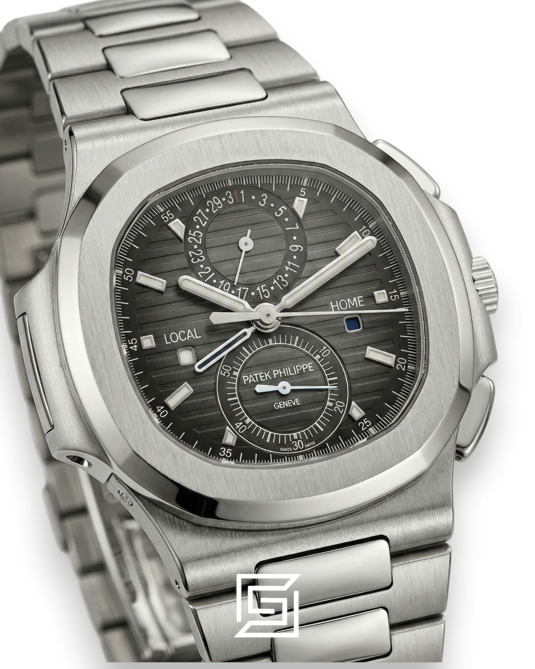 Patek Philippe Nautilus Travel Time – Grey Dial – Japanese Automatic Chronograph – Stainless Steel Bracelet