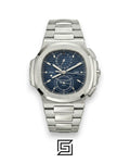 Patek Philippe Nautilus Travel Time – Blue Dial – Japanese Automatic Chronograph – Stainless Steel Bracelet