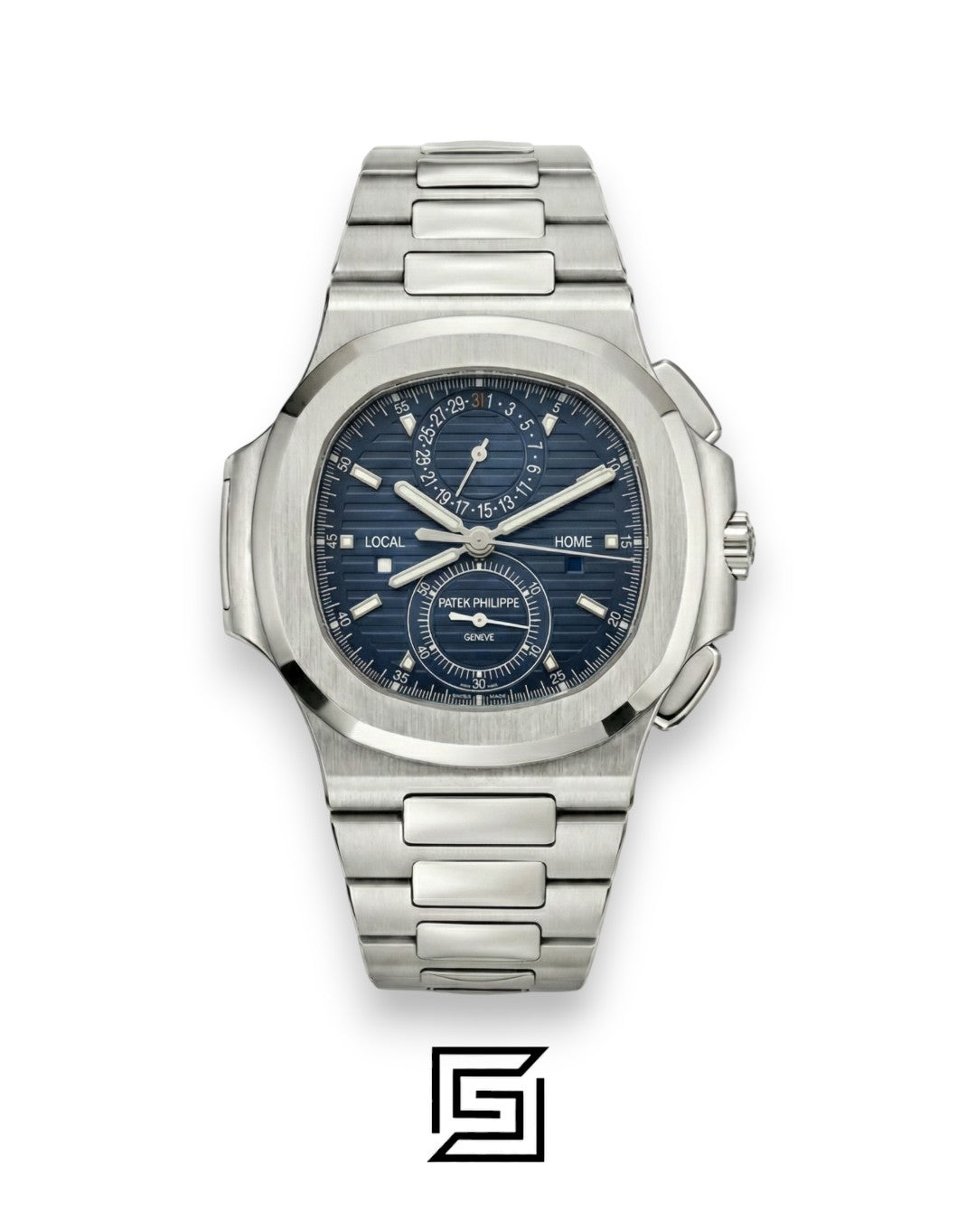 Patek Philippe Nautilus Travel Time – Blue Dial – Japanese Automatic Chronograph – Stainless Steel Bracelet