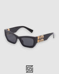 Miu Miu SMU09WS عدسات سوداء وإطار أسود
