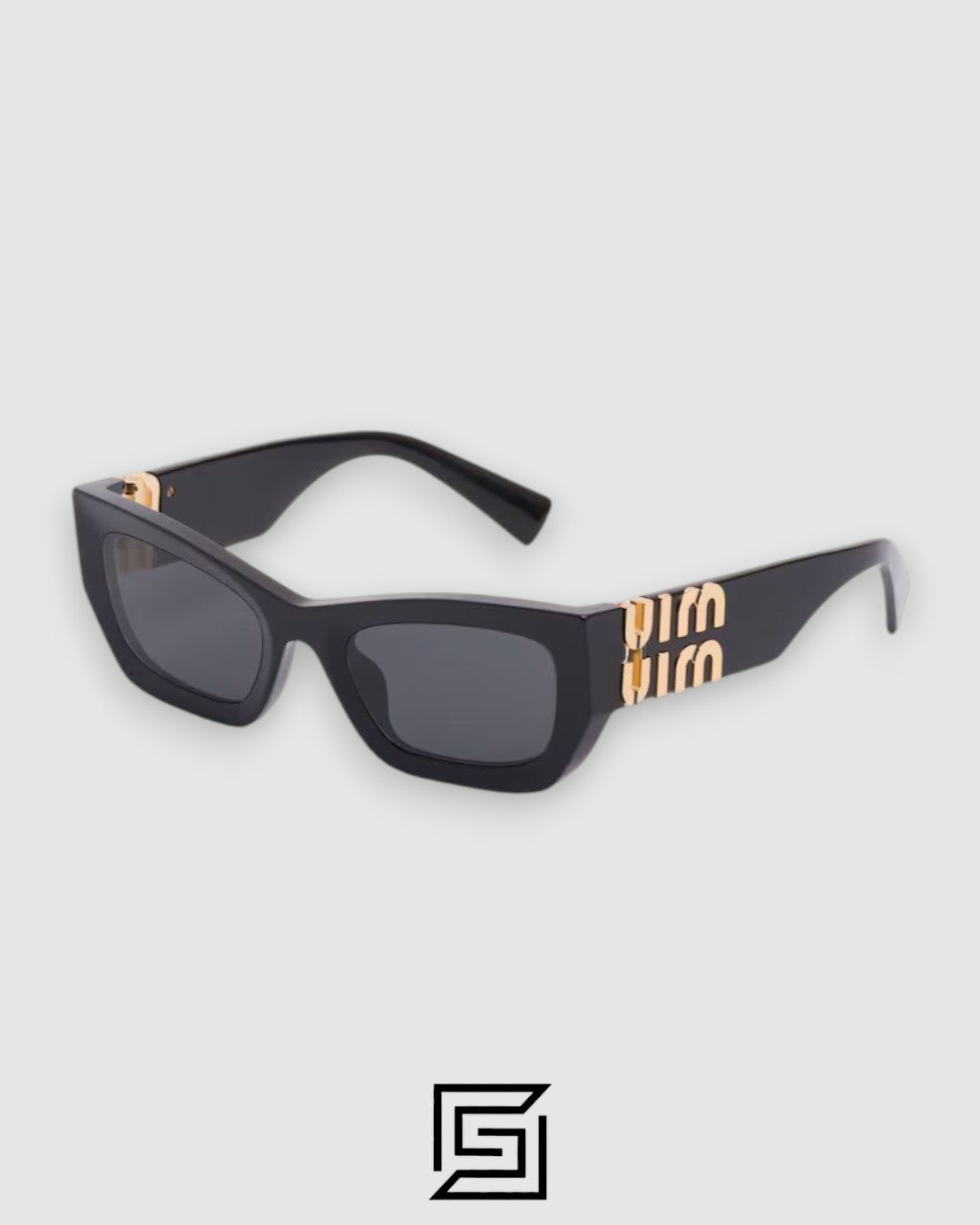 Miu Miu SMU09WS عدسات سوداء وإطار أسود