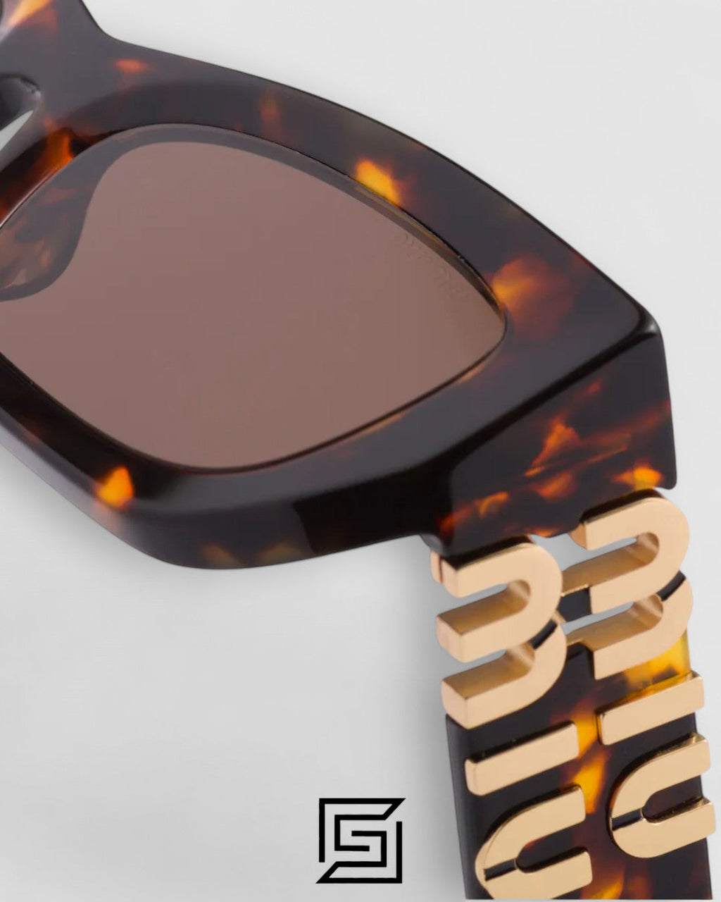 Miu Miu SMU09WS عدسات بنية وإطار بني بنقشة تايغر