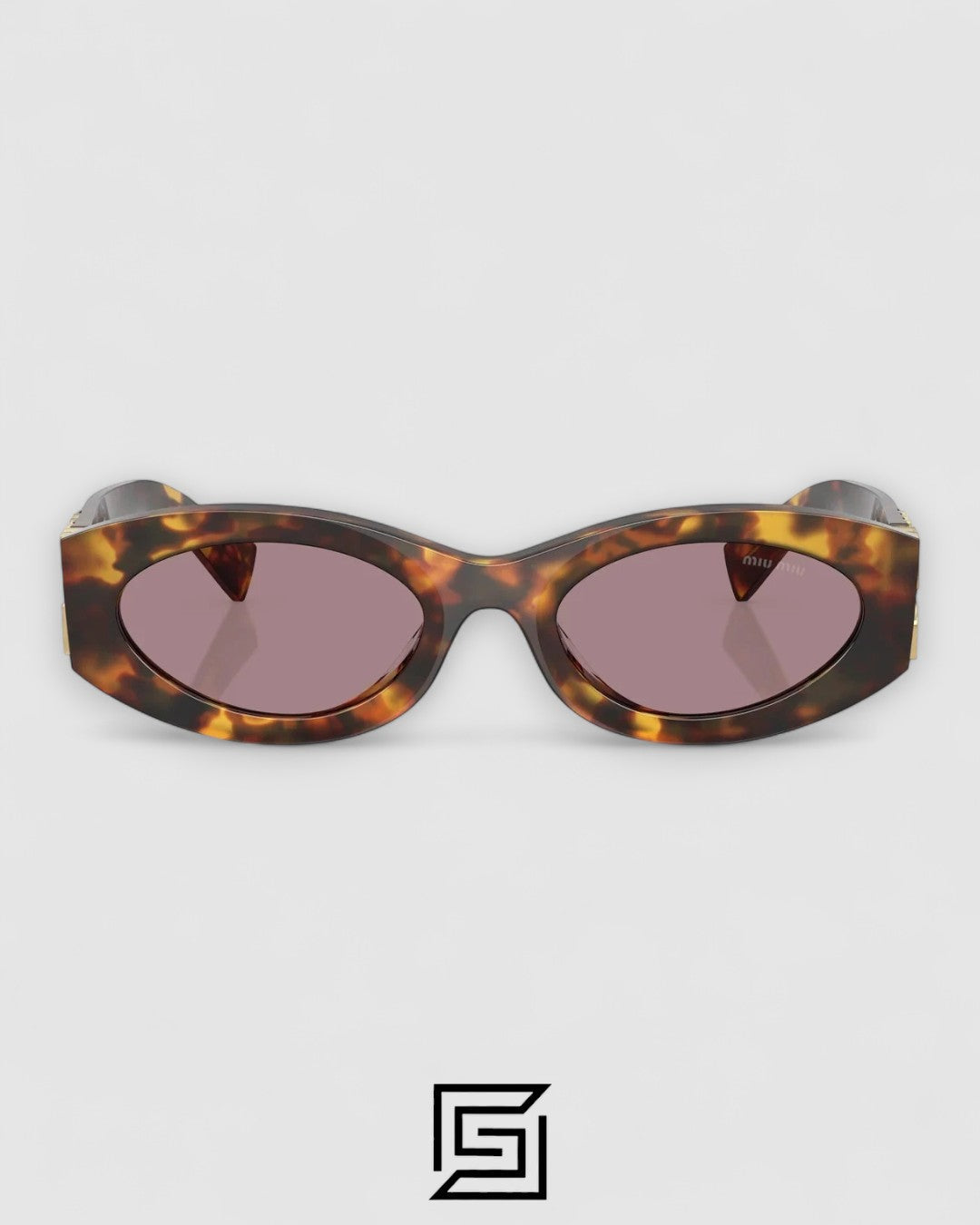 Miu Miu SMU11w عدسات بنية وإطار بلون بني تايجر