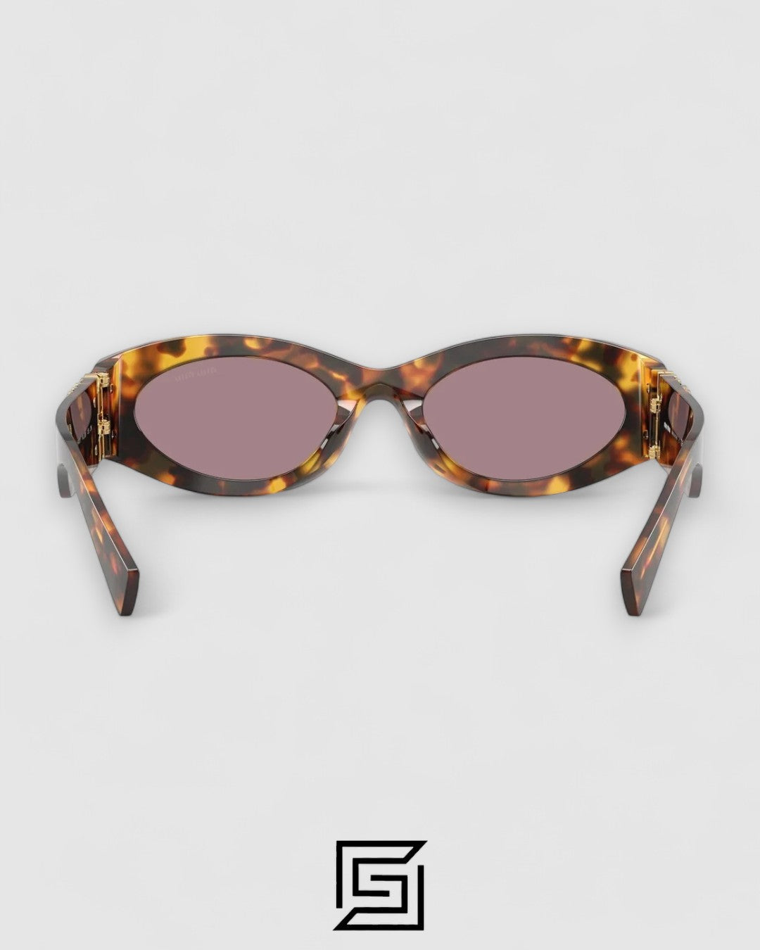 Miu Miu SMU11w عدسات بنية وإطار بلون بني تايجر