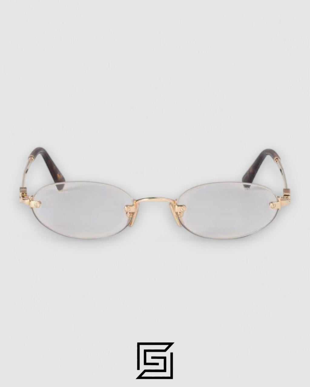 Miu Miu SMUA54s zvn101 مرشح الضوء الأزرق الشفاف مع إطار ذهبي