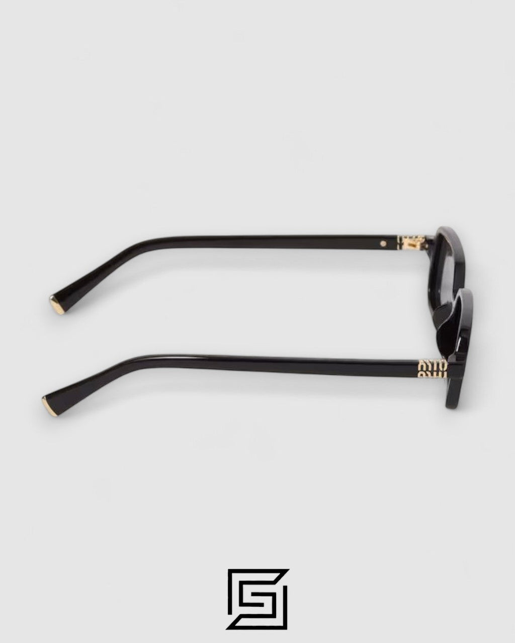 Miu Miu SMU11Z عدسات سوداء وإطار أسود