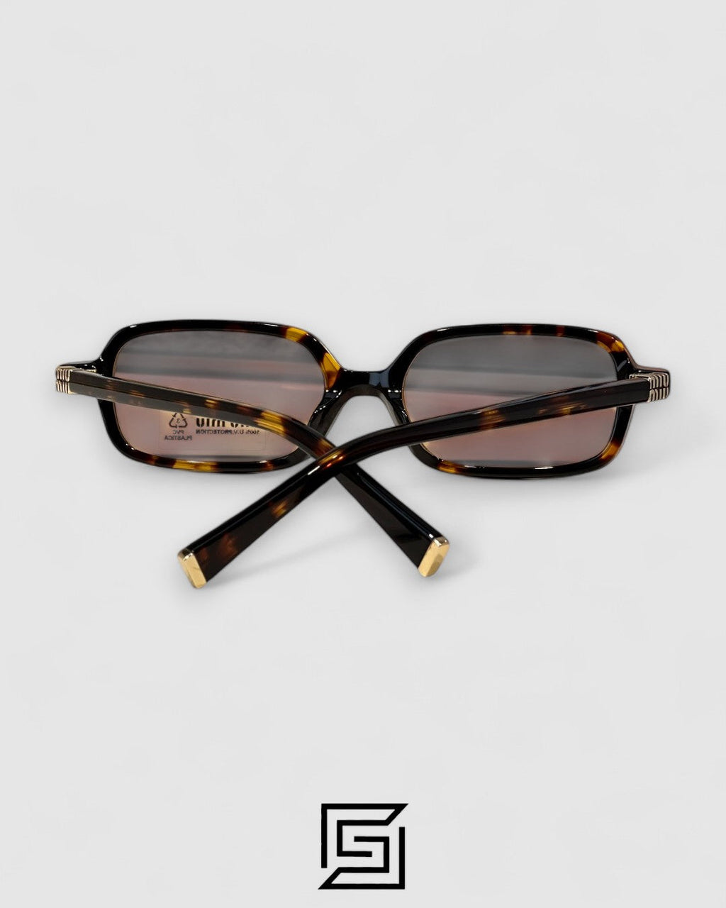 Miu Miu SMU11Z عدسات حمراء وإطار بلون بني التايجر