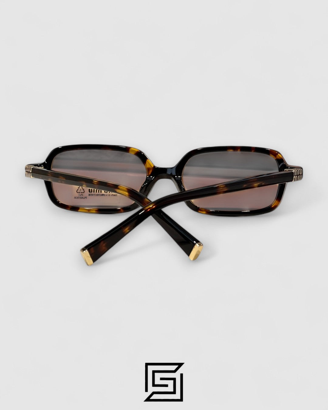Miu Miu SMU11Z عدسات حمراء وإطار بلون بني التايجر