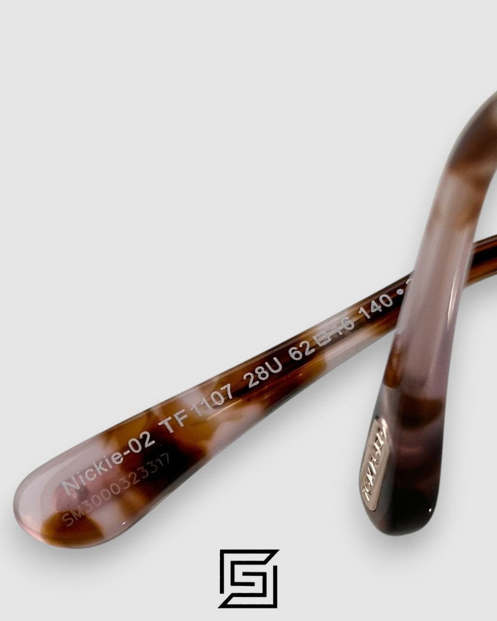 Tom Ford FT1107 عدسات مرآة بنية وإطار ذهبي