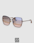 Tom Ford FT1107 عدسات مرآة بنية وإطار ذهبي