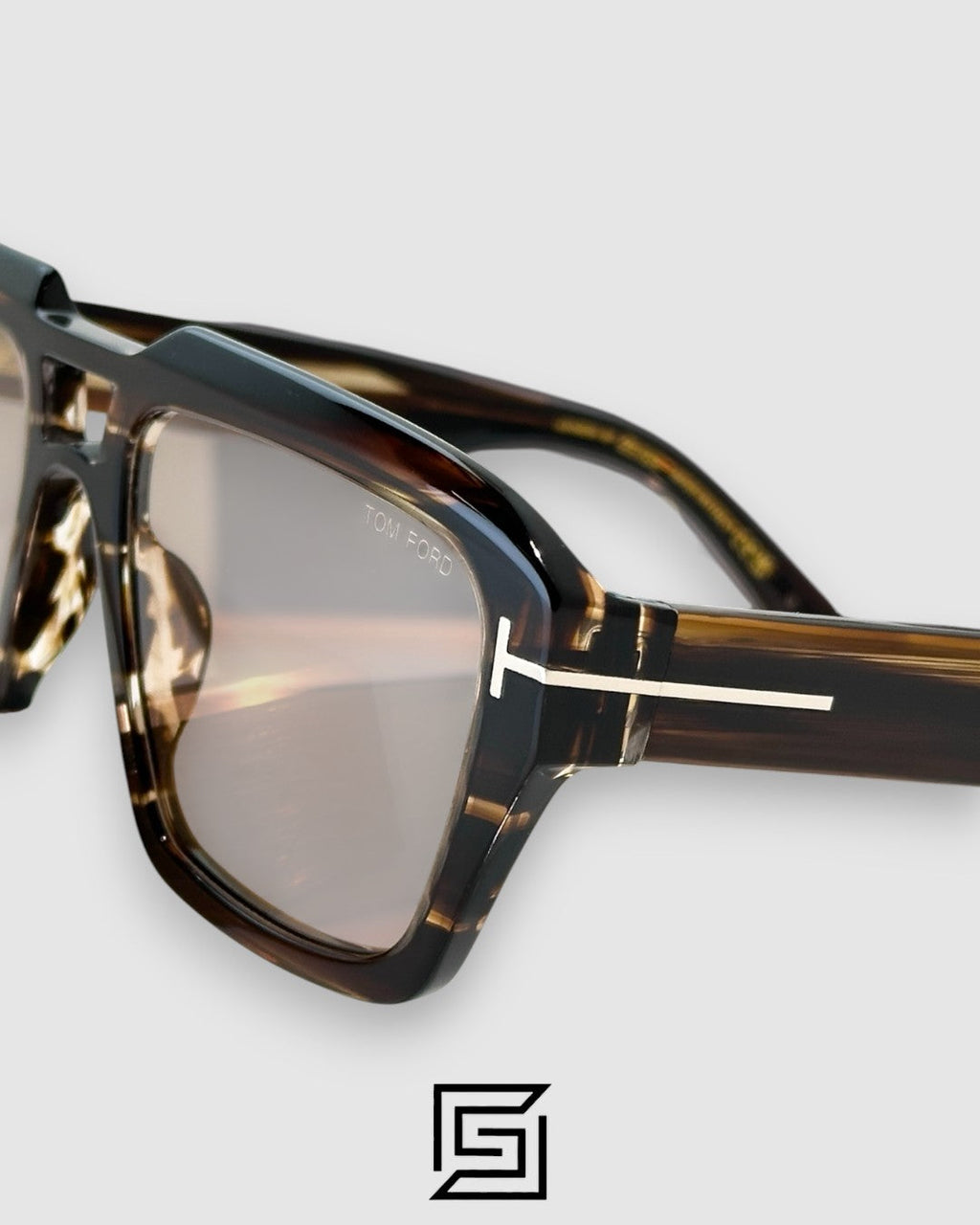 Tom Ford TF1202 Light Brown Lenses and Tiger Brown Frame