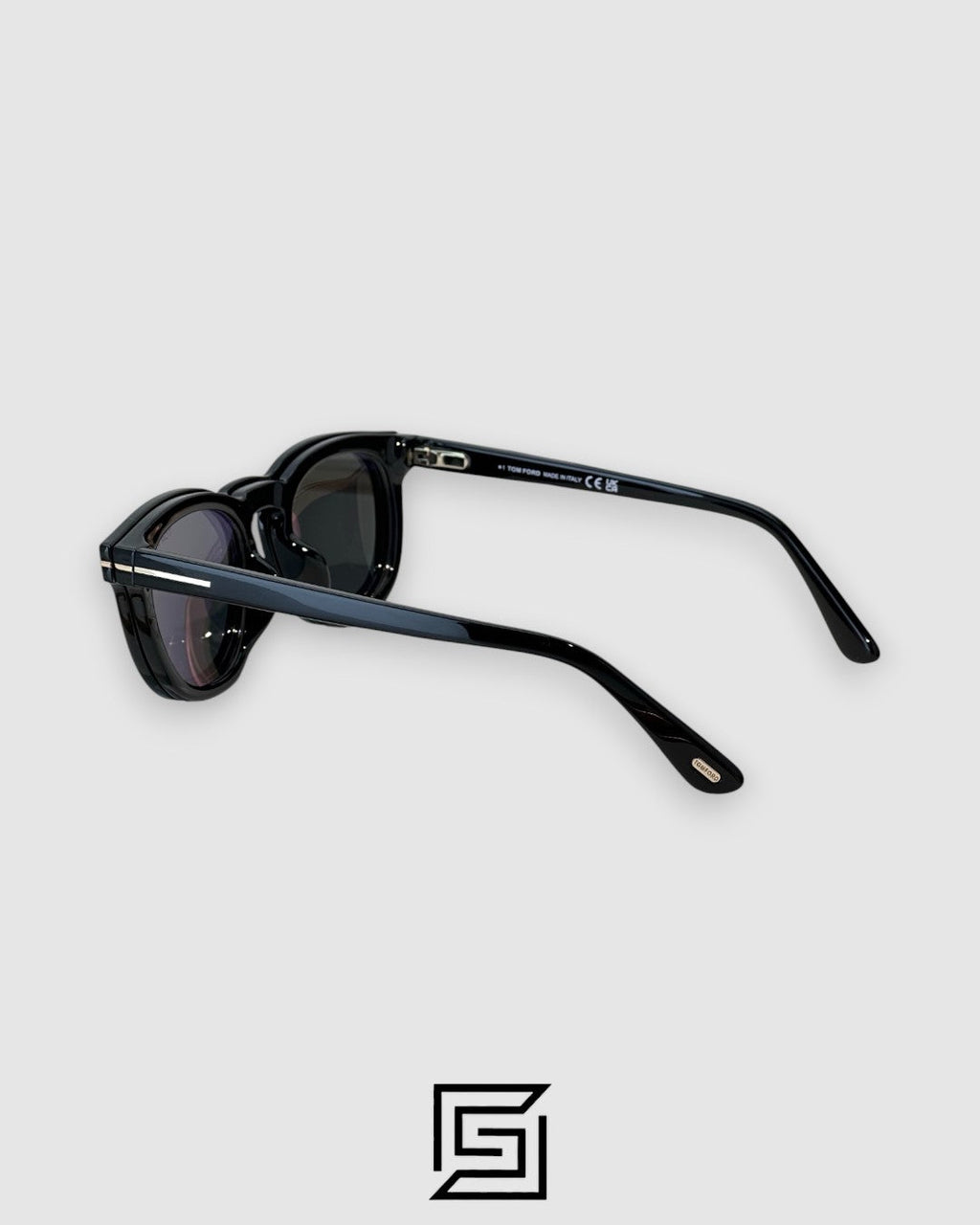 Tom Ford Clip On TF5993 عدسات سوداء وإطار أسود