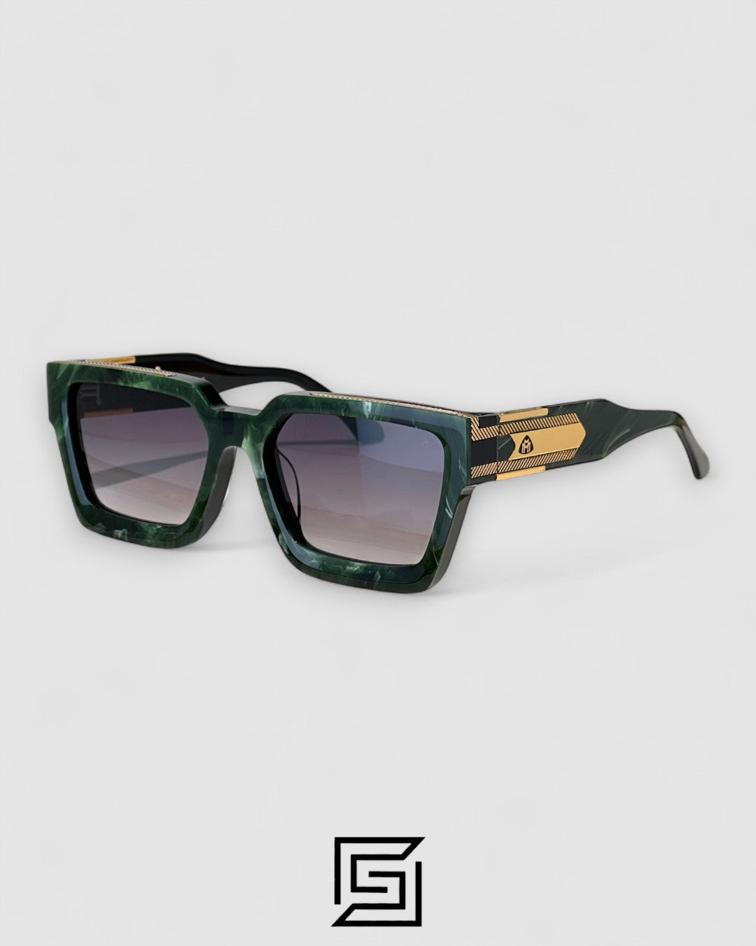 MAYBACH THE BOSS 1 Grey Lenses Marble Green Frame