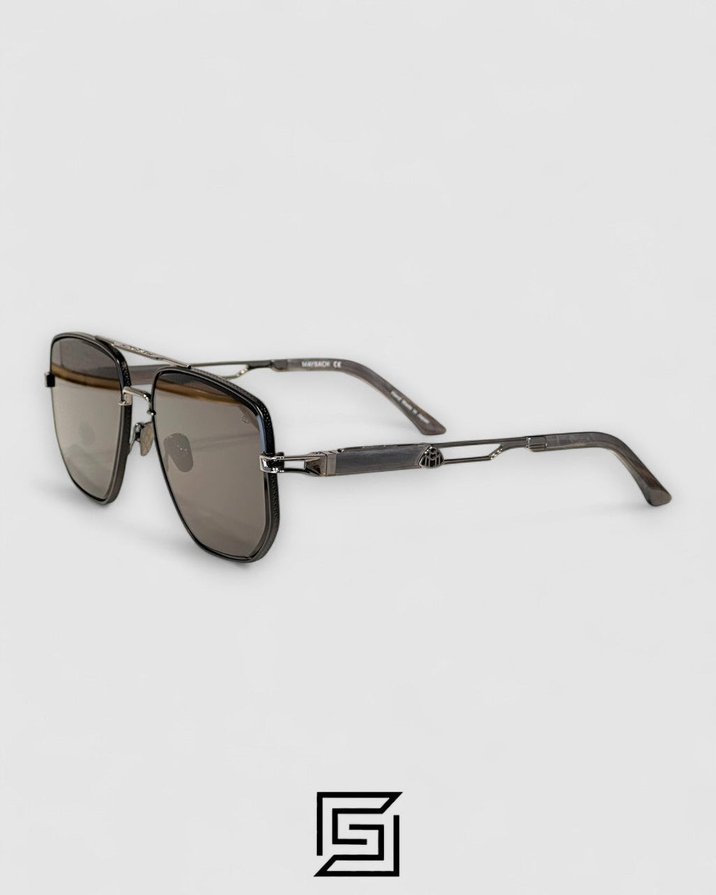 MAYBACH THE LENS عدسات سوداء بإطار رمادي داكن (Gun)