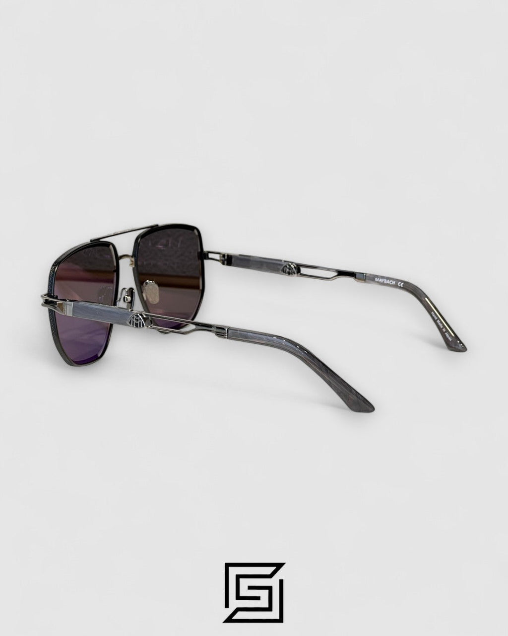 MAYBACH THE LENS عدسات سوداء بإطار رمادي داكن (Gun)