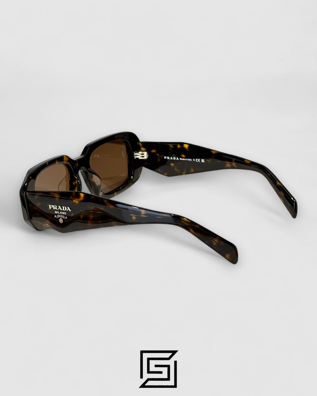 Prada OPR17WSF Brown Lenses Tiger Brown Frame