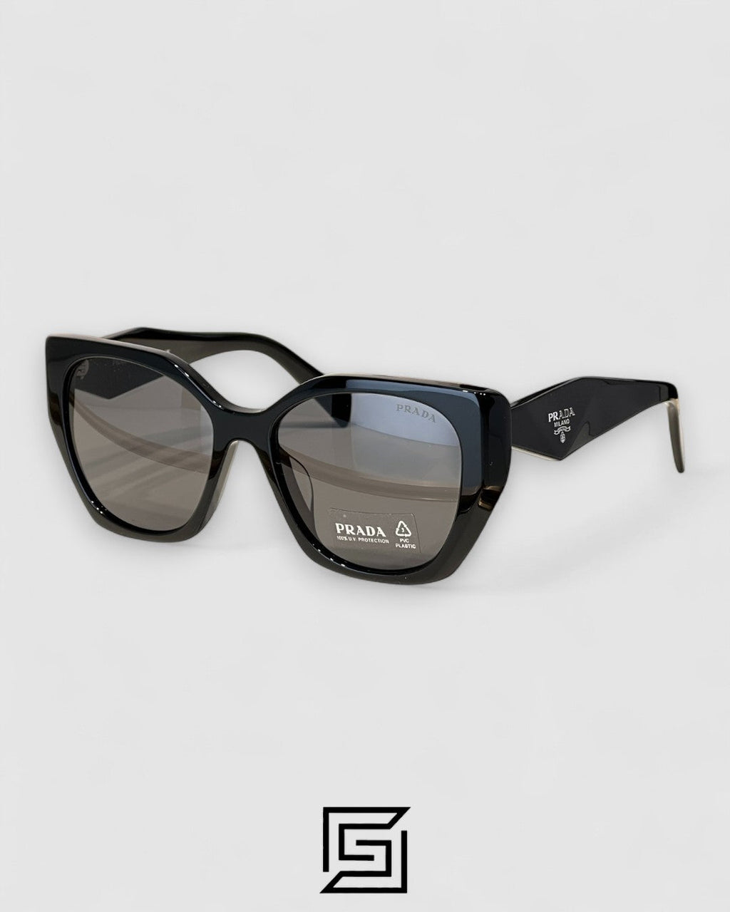 Prada SPR 19Z Black Lenses Black Frame