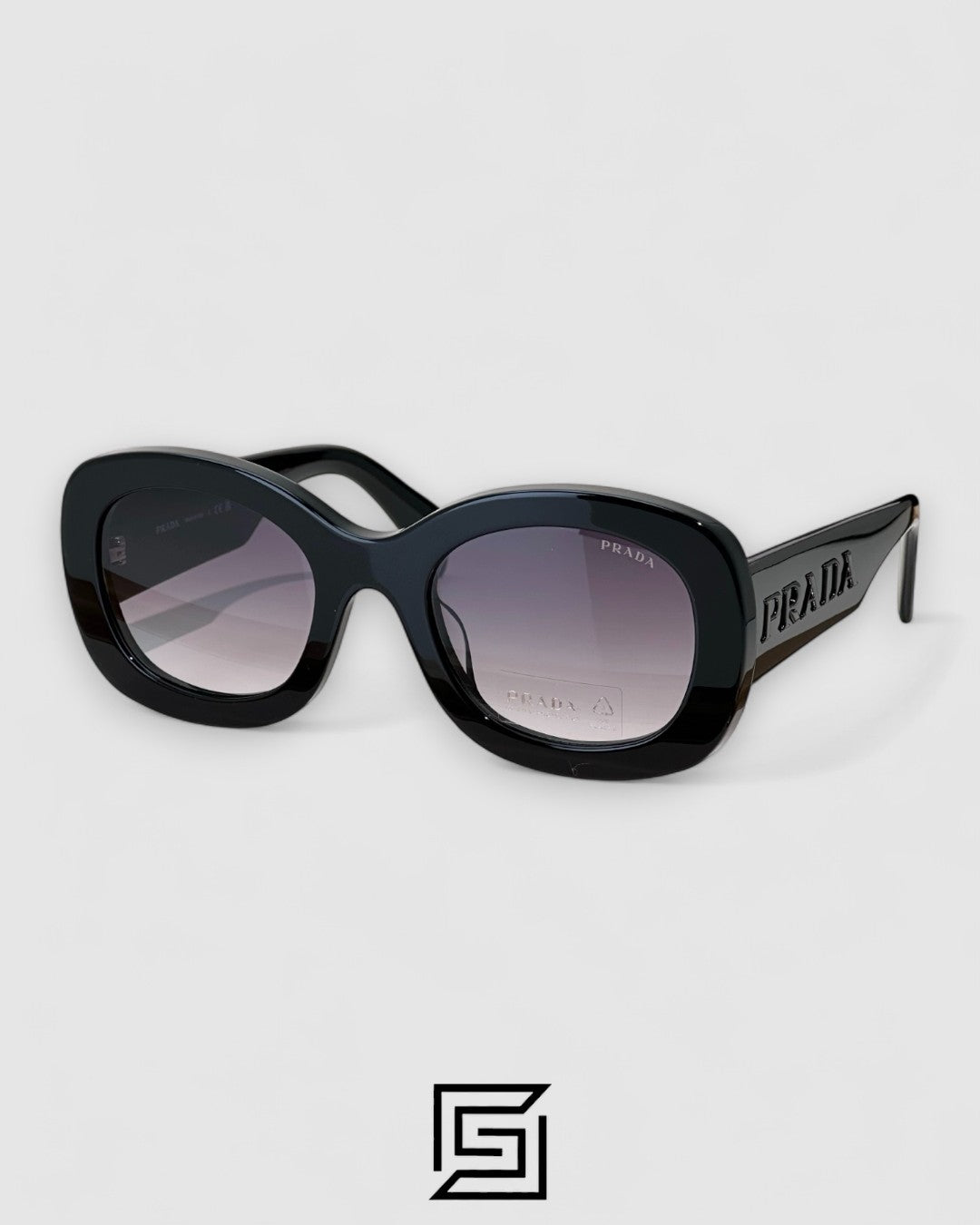 Prada PRA 13S Grey Lenses Black Frame