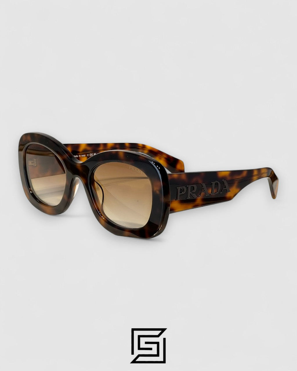 Prada PRA 13S Honey Lenses Tiger Brown Frame