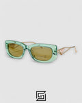 Prada SPR 14Y Clear Olive Light Filter Lenses Green Frame