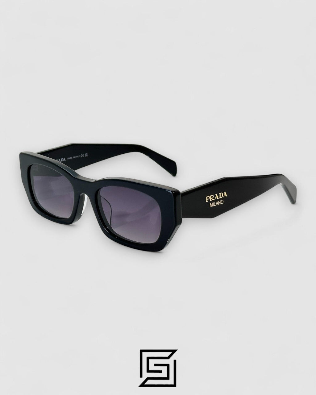 Prada PRB05 Grey Lenses Black Frame