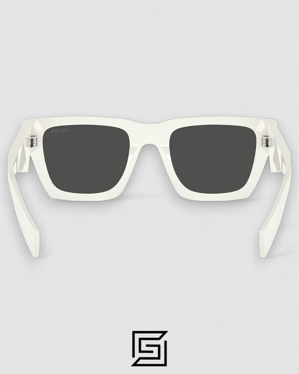 Prada SPR A06S Black Lenses White Frame