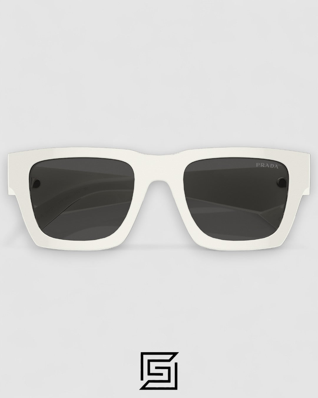 Prada SPR A06S Black Lenses White Frame