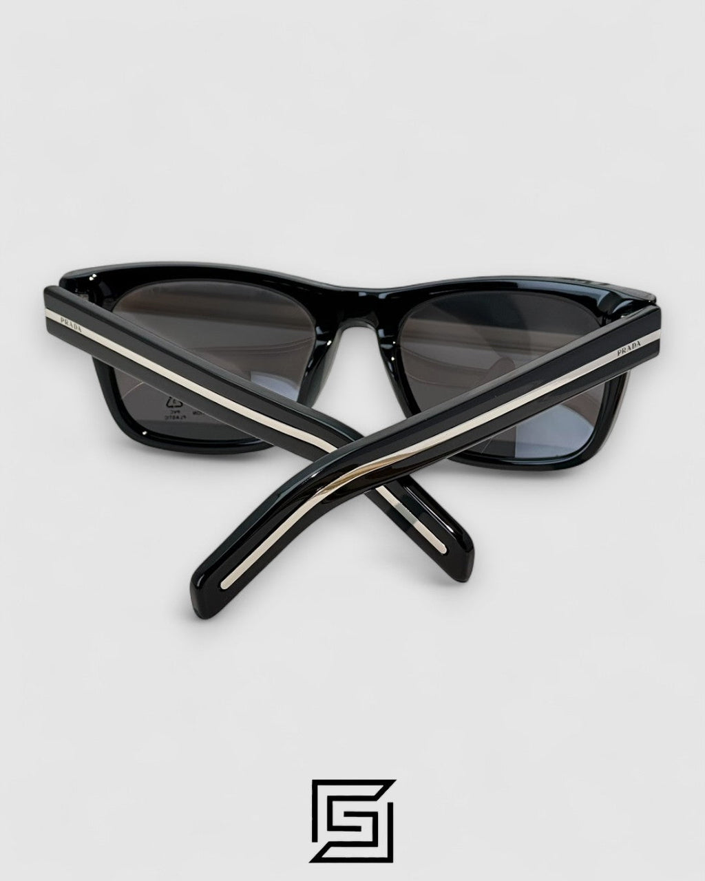 Prada SPR 17SF Black Lenses Black Frame