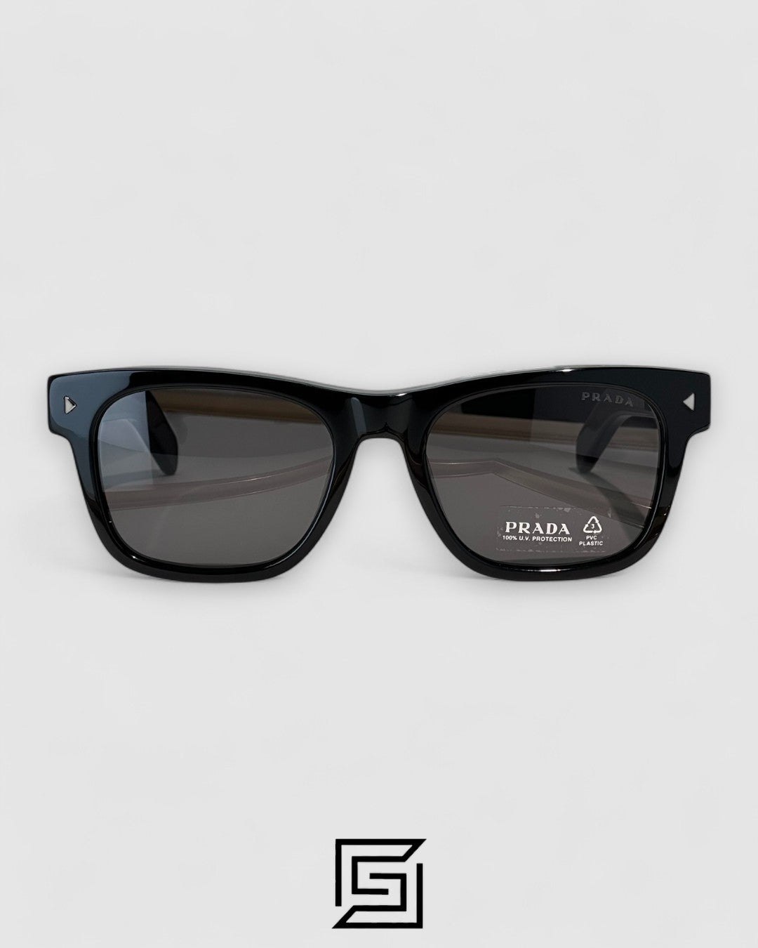 Prada SPR 17SF Black Lenses Black Frame