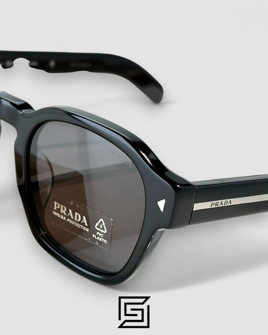 Prada SPR A16 Black Lenses Black Frame