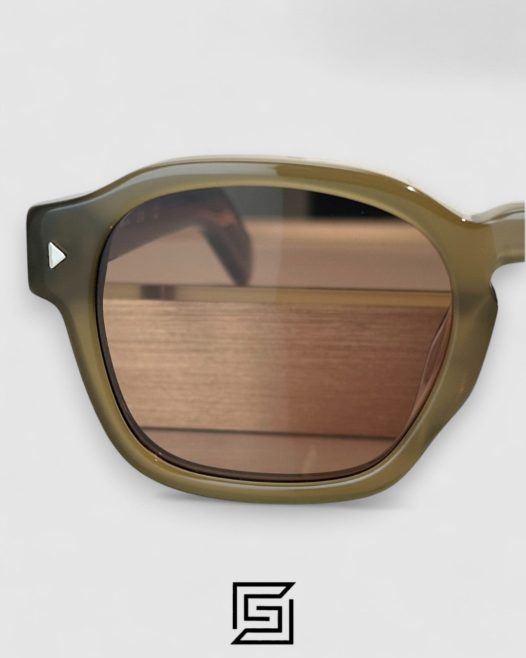 Prada SPR A16 Brown Lenses Transparent Brown Frame