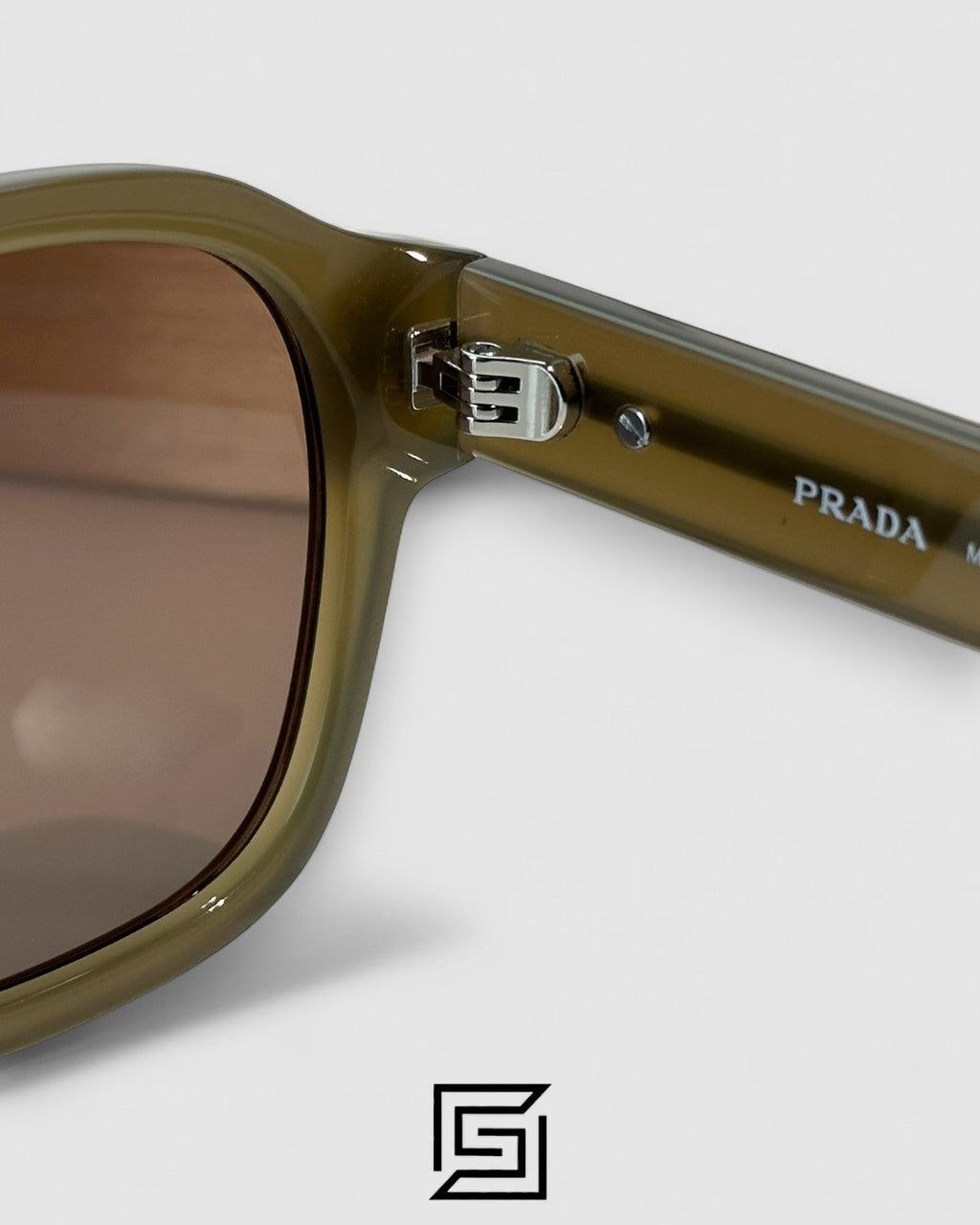 Prada SPR A16 Brown Lenses Transparent Brown Frame