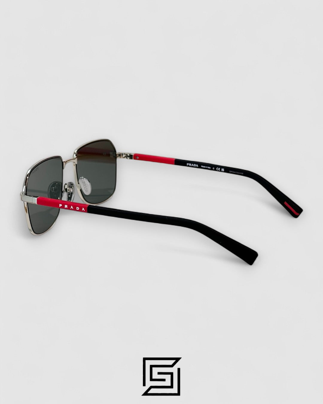 Prada SPS A51 Blue Mirror Lenses Silver Frame