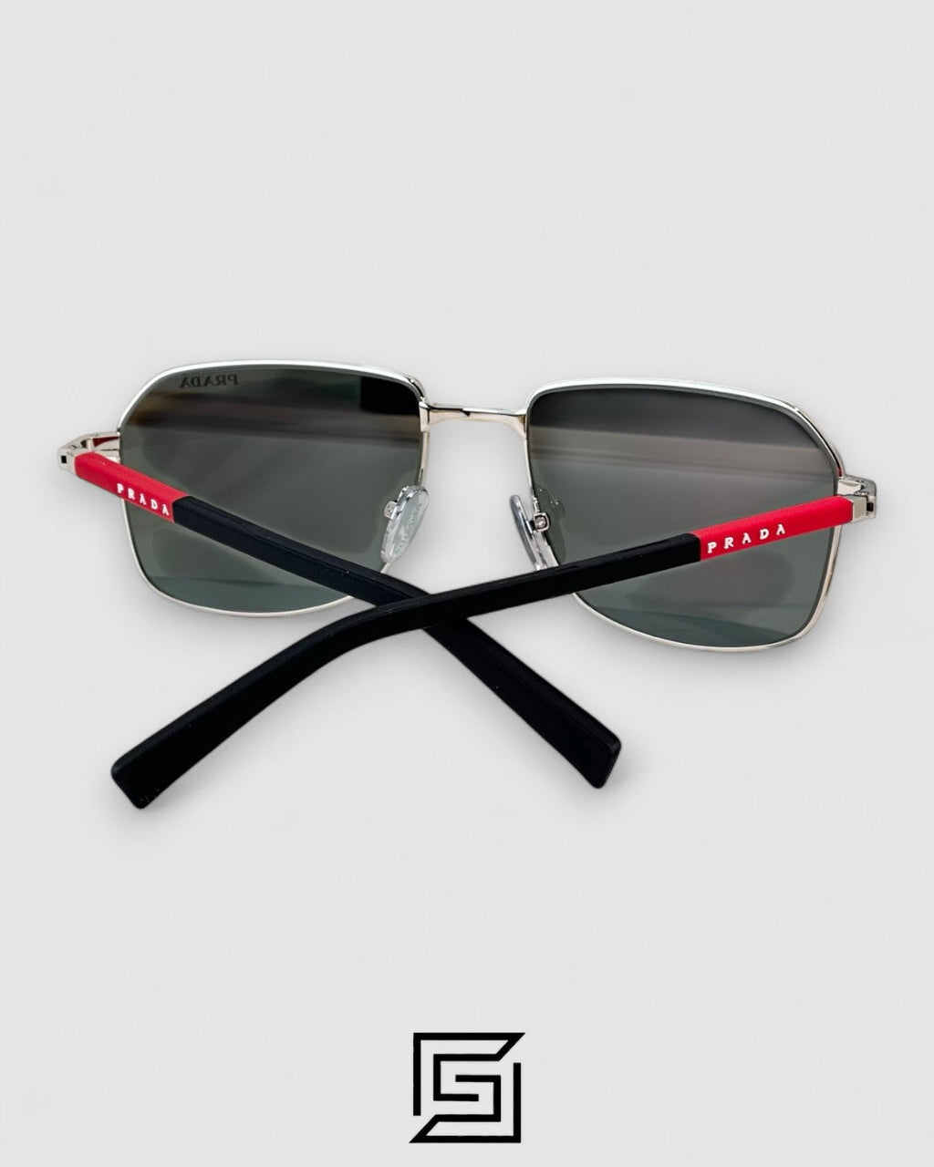 Prada SPS A51 Blue Mirror Lenses Silver Frame