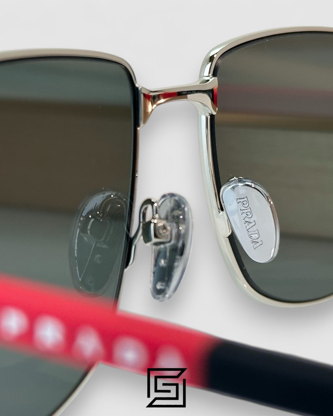 Prada SPS A51 Blue Mirror Lenses Silver Frame
