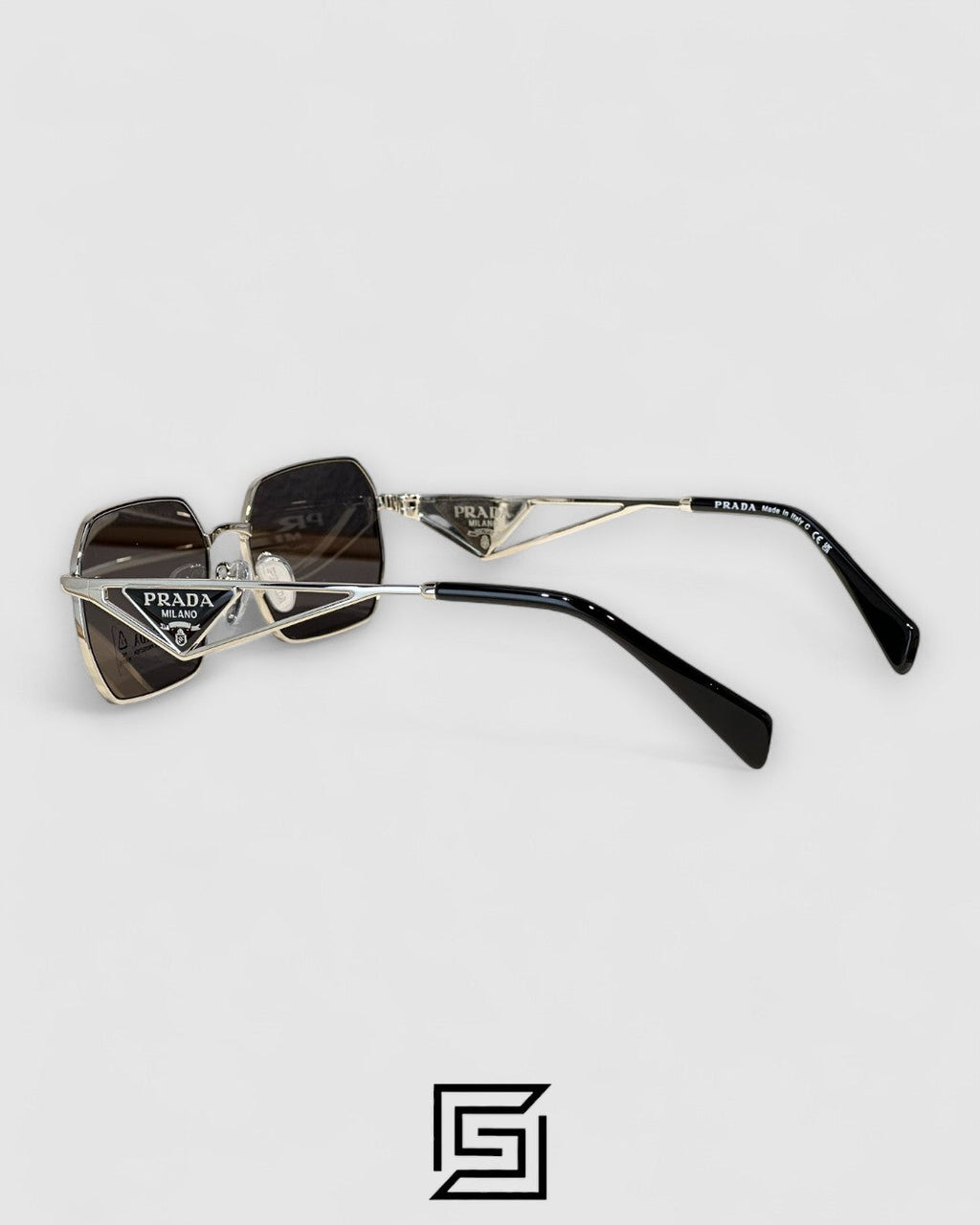 Prada PRA51S Black Lenses Silver Frame