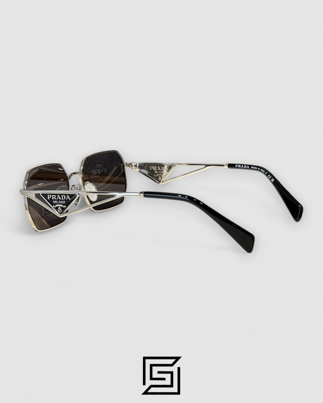 Prada PRA51S Black Lenses Silver Frame